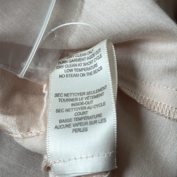 Taylor Silk Satin Beaded Tie Front Blouse Long Sleeve - Picture 7 of 16